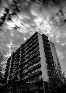 Wuppertal - Hochhäuser am Schmitteborn - Langzeitbelichtung
